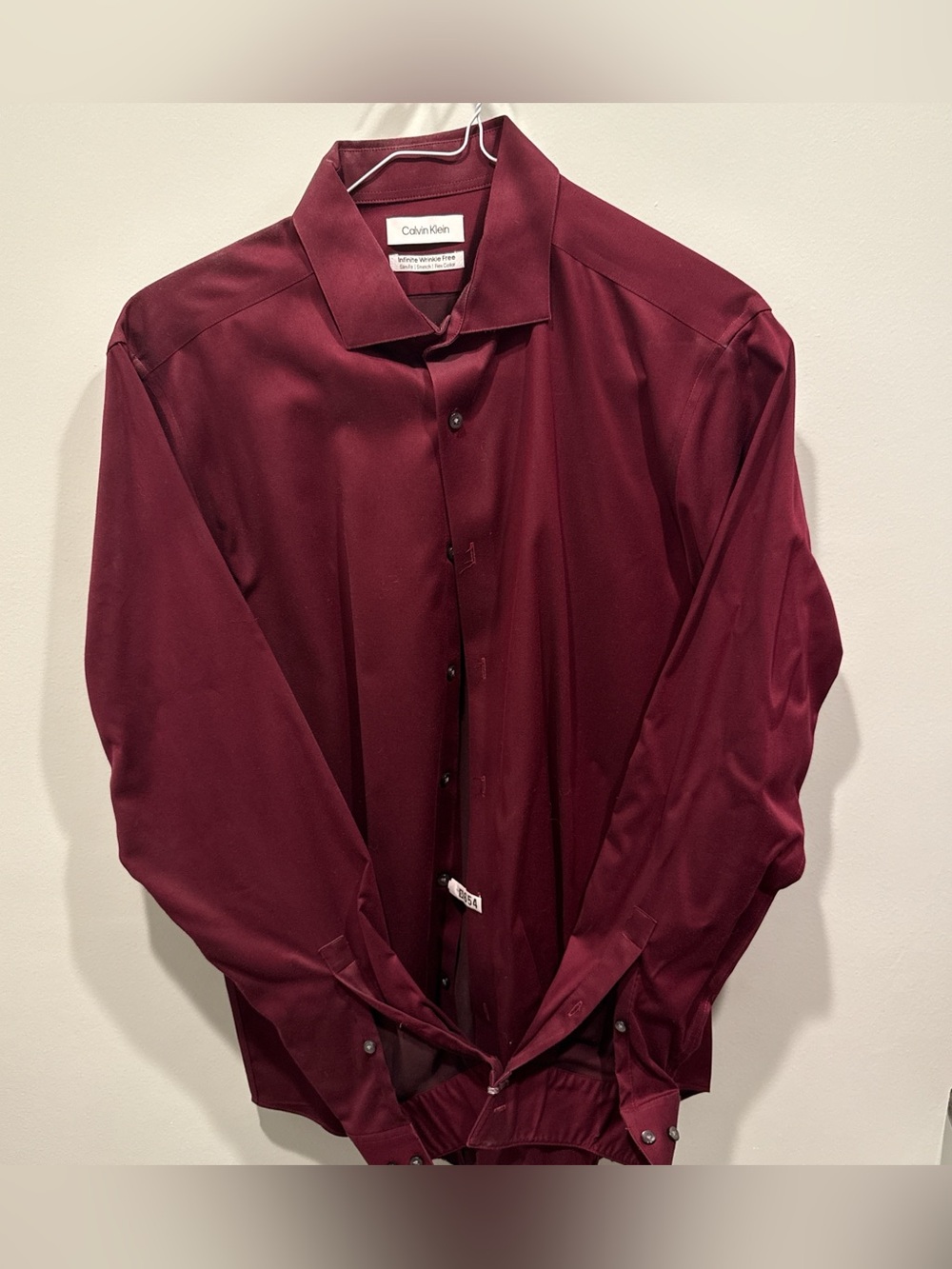 Calvin Klein infinite wrinkle free Slim fit stretch flex collar dress shirt